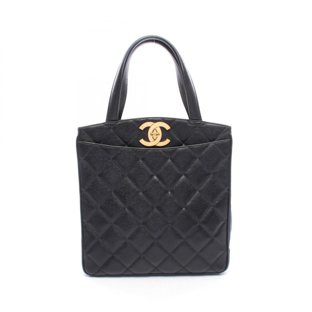 Chanel Matelassé Tote Bag Handbag, Caviar Leather (Grained Calfskin), Women's...